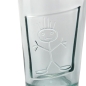 Preview: TOGETHER Allzweckglas, Strichmännchen-Relief Boy, Recyclingglas, Mediterranea Lifestyle, recyceltes Glas