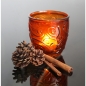 Preview: TRIANA Weinglas / Windlicht, Ornamente, orange, Recyclingglas, Mediterranea Lifestyle