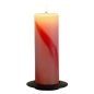 Preview: Kerze, Weiß-Rot, 20 cm