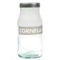 Preview: MATRA ALU Vorratsglas, Aufdruck: Cornflakes, 2.750 cc, Recyclingglas, La Mediterranea, Vidreco, recyceltes Glas