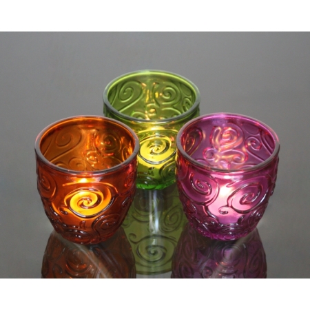 Weinglas / Windlichter, Ornamente, Recyclingglas, Mediterranea Lifestyle