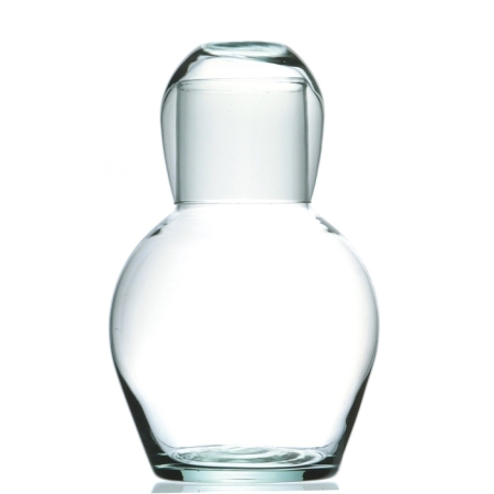 NADU Karaffe / Flasche mit Trinkglas, 1.150 cc, Recyclingglas, La Mediterranea, Vidreco