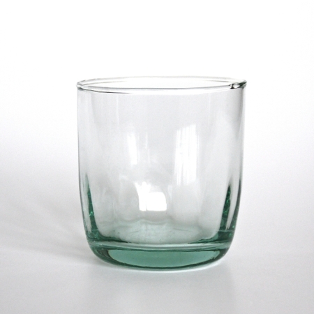 OPTIC Wasserglas / Saftglas / Glasbecher, 290 cc, Recyclingglas, recyceltes Glas, handgearbeitet
