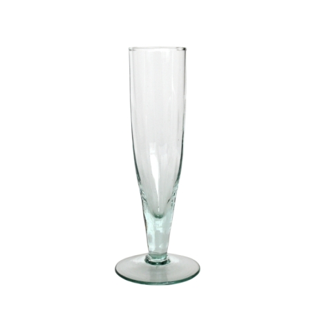 OPTIC Sektglas / Sektkelch, Recyclingglas, Handgearbeitet, recyceltes Glas, hergestellt in Europa