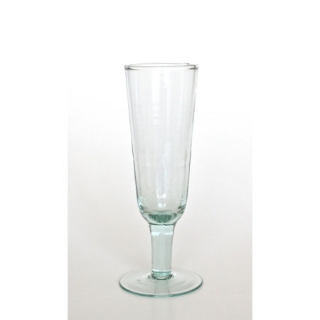 OPTIC Sektglas / Sektkelch, Recyclingglas, 180 cc, Handgearbeitet, recyceltes Glas, hergestellt in Europa