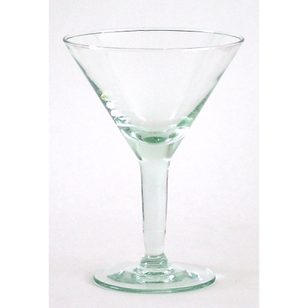 Martiniglas / Cocktailschale, Recyclingglas, handgearbeitet, recyceltes Glas