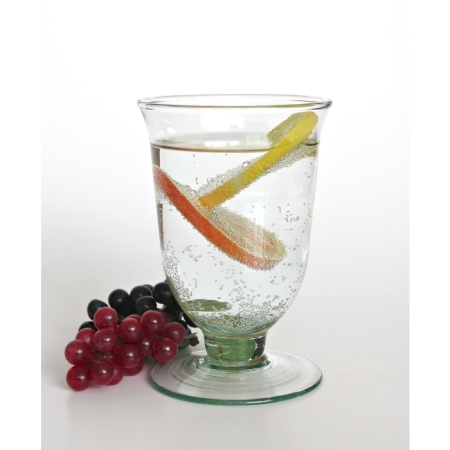 CAMPANILLO SHORT NEW Wasserglas / Kelchglas, 270 cc, Recyclingglas, handgearbeitet