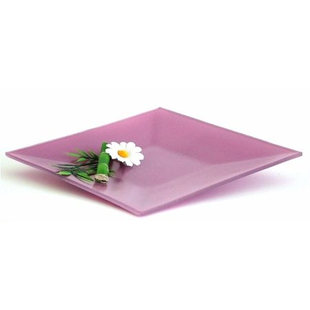 FUJI Teller, lila, 32 x 32 cm, Recyclingglas