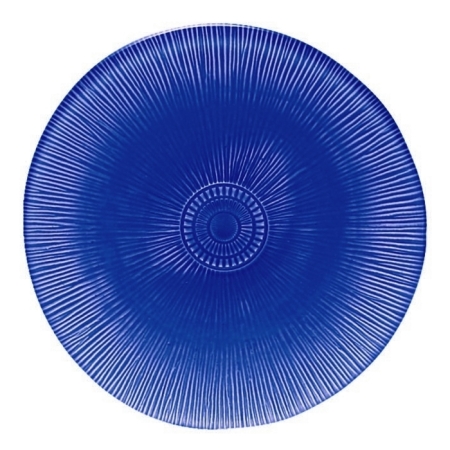 ASTER Teller, dunkelblau, 20,5 cm, Recyclingglas, La Mediterranea, Vidreco