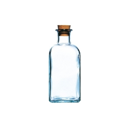 TABERNA Flasche, 1 Liter, Recyclingglas, Korkverschluss, La Mediterranea, Vidreco, Flasche recyceltes Glas