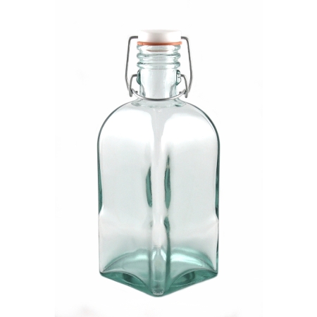 TABERNA Flasche 1 Liter, Bügelverschluss, Recyclingglas, Mediterranea Lifestyle, recyceltes Glas