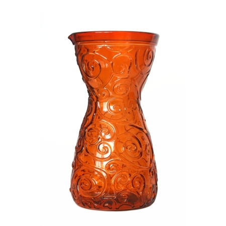Krug / Karaffe, Ornamente, orange, Recyclingglas, Mediterranea Lifestyle