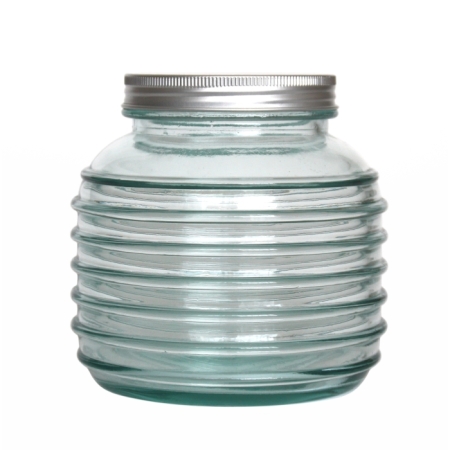 CALIPSO Vorratsglas, 930 cc, Schraubdeckel, Recyclingglas, Mediterranea Lifestyle, recyceltes Glas