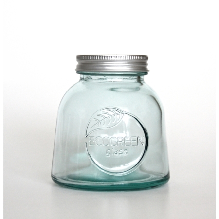 ECOGREEN Vorratsglas / Aufbewahrungsglas, 250 cc, Recyclingglas, Mediterranea Lifestyle, recyceltes Glas