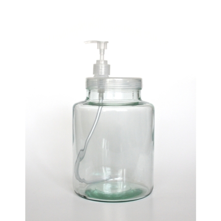 ECO Dosierspender / Seifenspender, 2 Liter, Recyclingglas, recyceltes Glas
