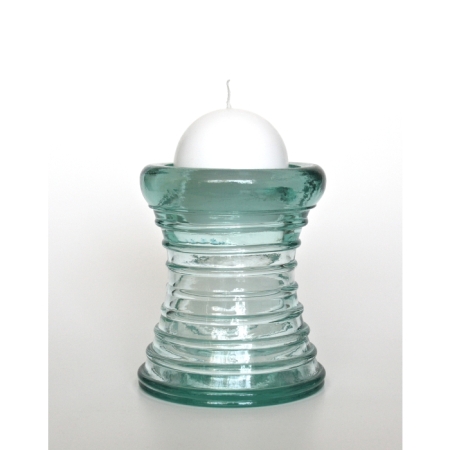 CALIPSO Kerzenhalter / Kerzenleuchter, Recyclingglas, Mediterranea Lifestyle, recyceltes Glas