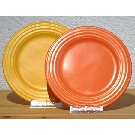 Keramikteller, rund, gelb