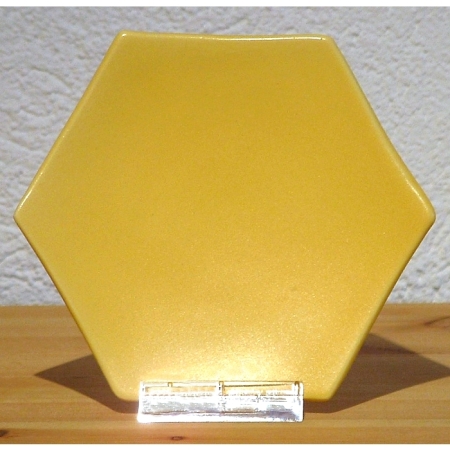 Keramikteller, sechskantig, gelb