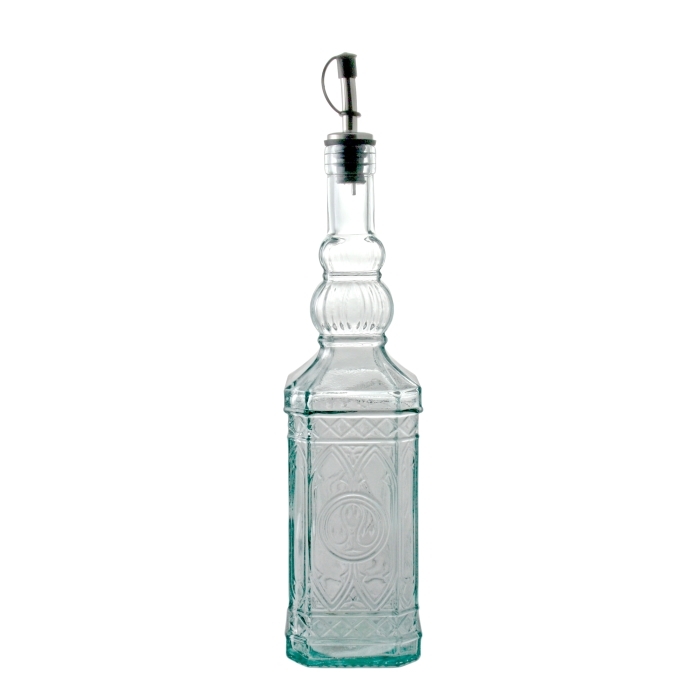 GIRALDA Flasche mit Ausgießer, 500 cc, Recyclingglas, Mediterranea Lifestyle, recyceltes Glas